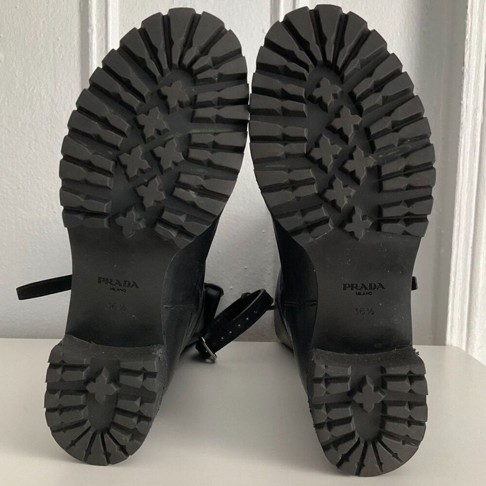 Prada - Leather Rain Boots - Mid Calf - Beautiful Boots - Great Condition! - Picture 11 of 14